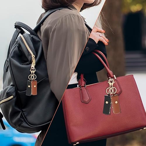 Miniatura 5 de TIESOME 2 piezas de soporte para lápiz labial, soporte para lápiz labial, estuche portátil de cuero suave para lápiz labial para mujeres, soporte