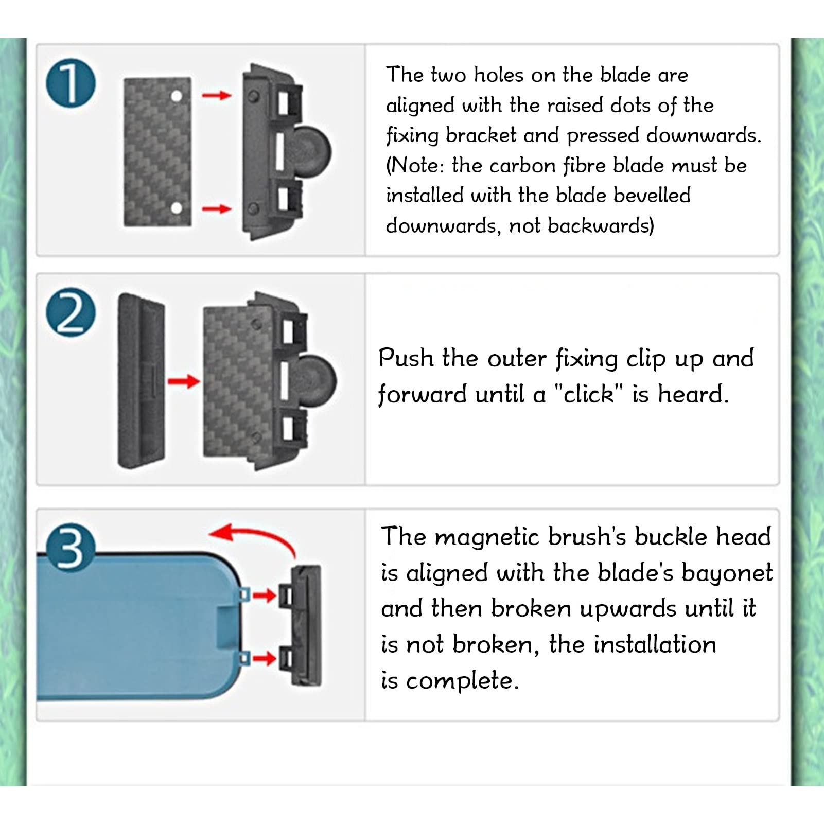 Detergente per acquari magnetico a doppia faccia, forte spazzola galleggiante per la pulizia dell'acquario (Spazzola magnetica + raschietto normale)