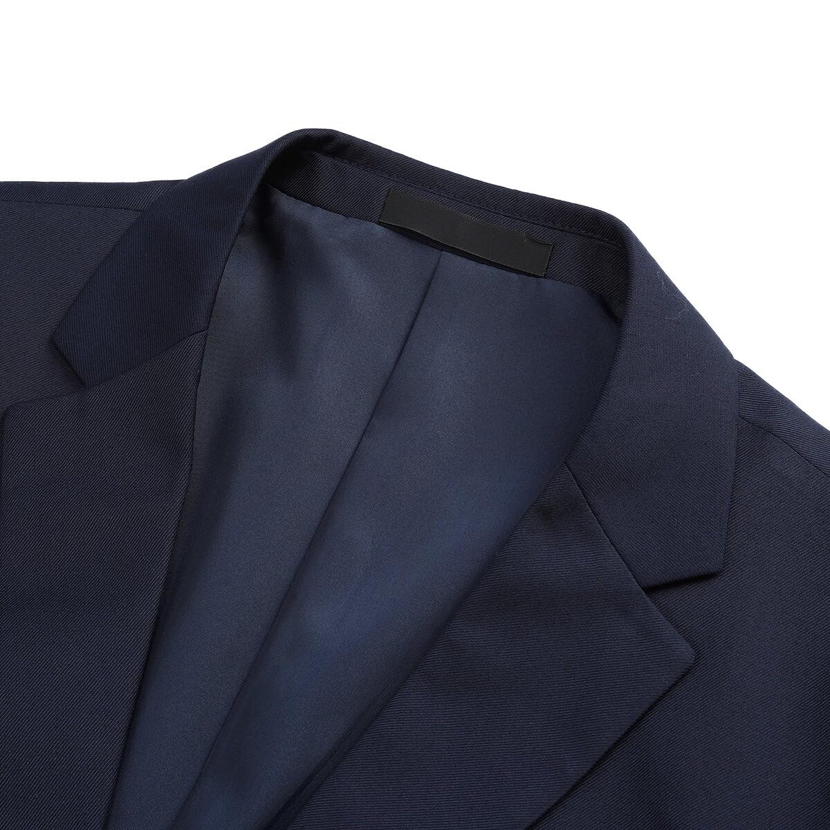 Chaqueta de traje para hombre, fina, clásica, con dos botones Tuxedo Formal para boda, azul marino