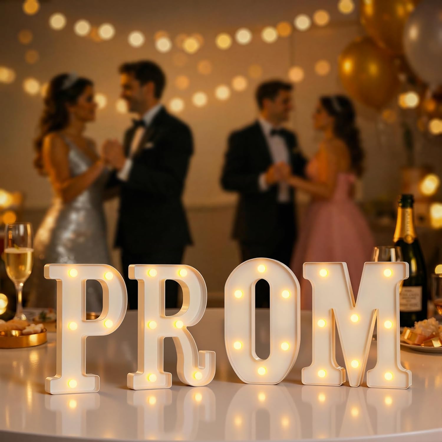 Prom Decorations 2026 Prom Light up Letters Class of 2026 Graduation Party Decorations College High School Grad Party Decor Centerpieces LED Letters Sign Tables Wall Decor