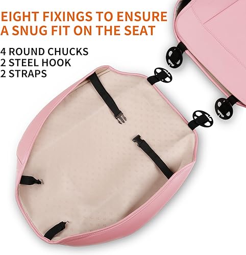 Miniatura 5 de Fundas de asiento de automóvil de cobertura completa, 2 fundas universales de cuero impermeables para autos, cojines de asiento delantero para la