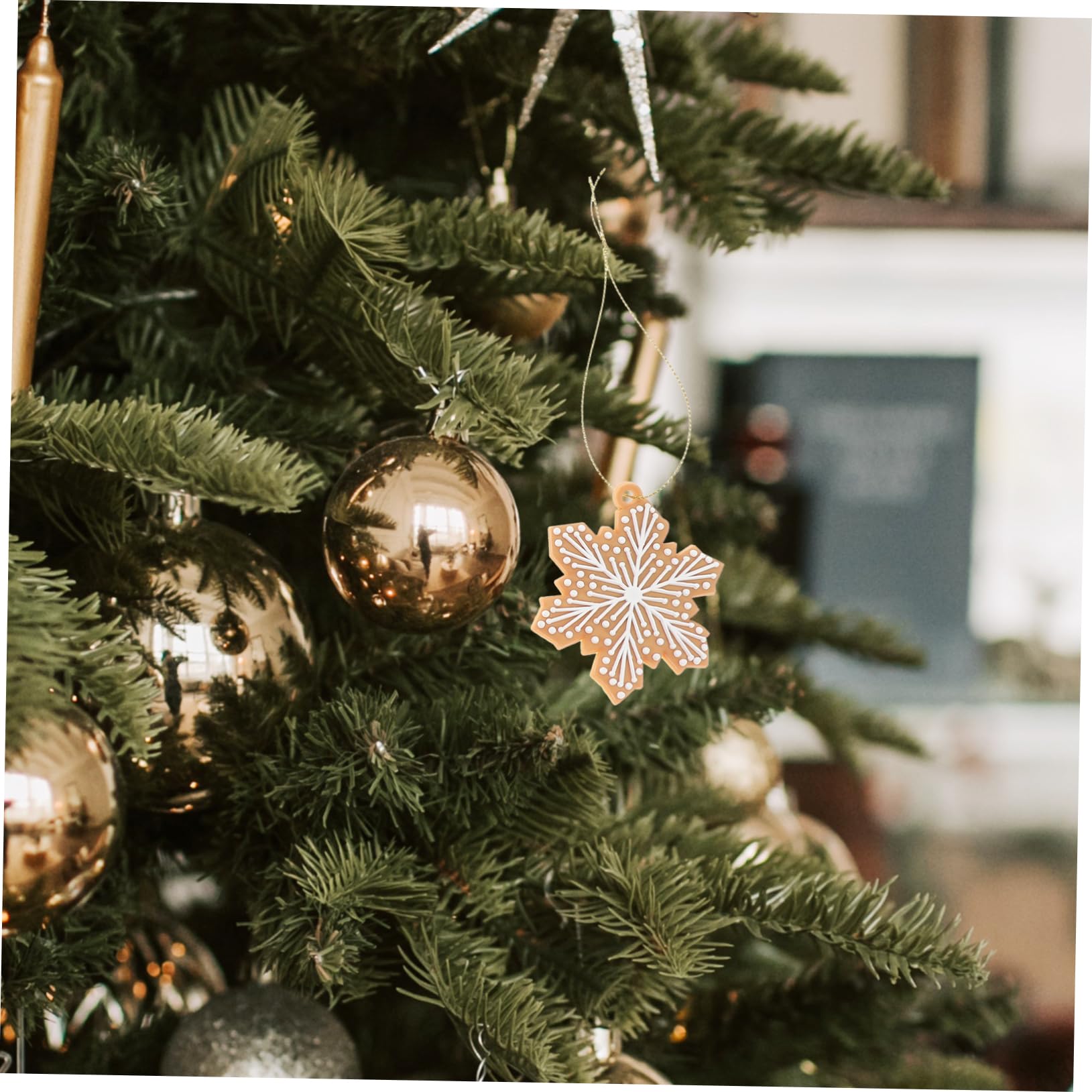 PRETYZOOM 100 STK Schneeflocke-Anhänger Weihnachtsschneeflockenverzierungen dekorative Schneeflocken Weihnachtsdekorationen Christbaumschmuck Süßigkeiten Weihnachtsbaumschmuck PVC