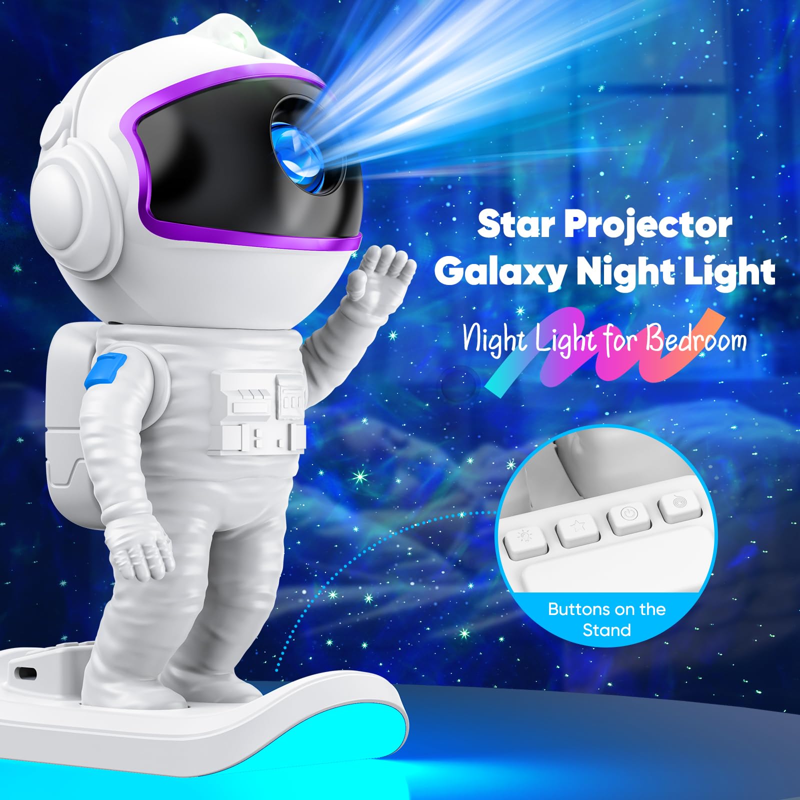 Proiettore di stelle, proiettore Galaxy camera da letto, luce notturna con timer e telecomando, regalo per bambini e adulti per compleanno, Natale