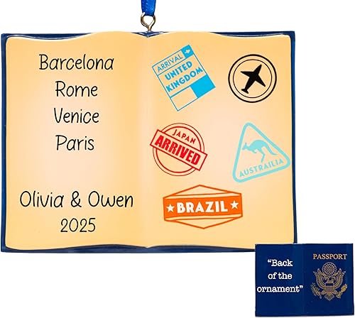 Miniatura 7 de Adorno de Navidad personalizado de crucero 2025 Decoración de árbol de Navidad de viaje de vacaciones de crucero – Regalo de recuerdo de carnaval