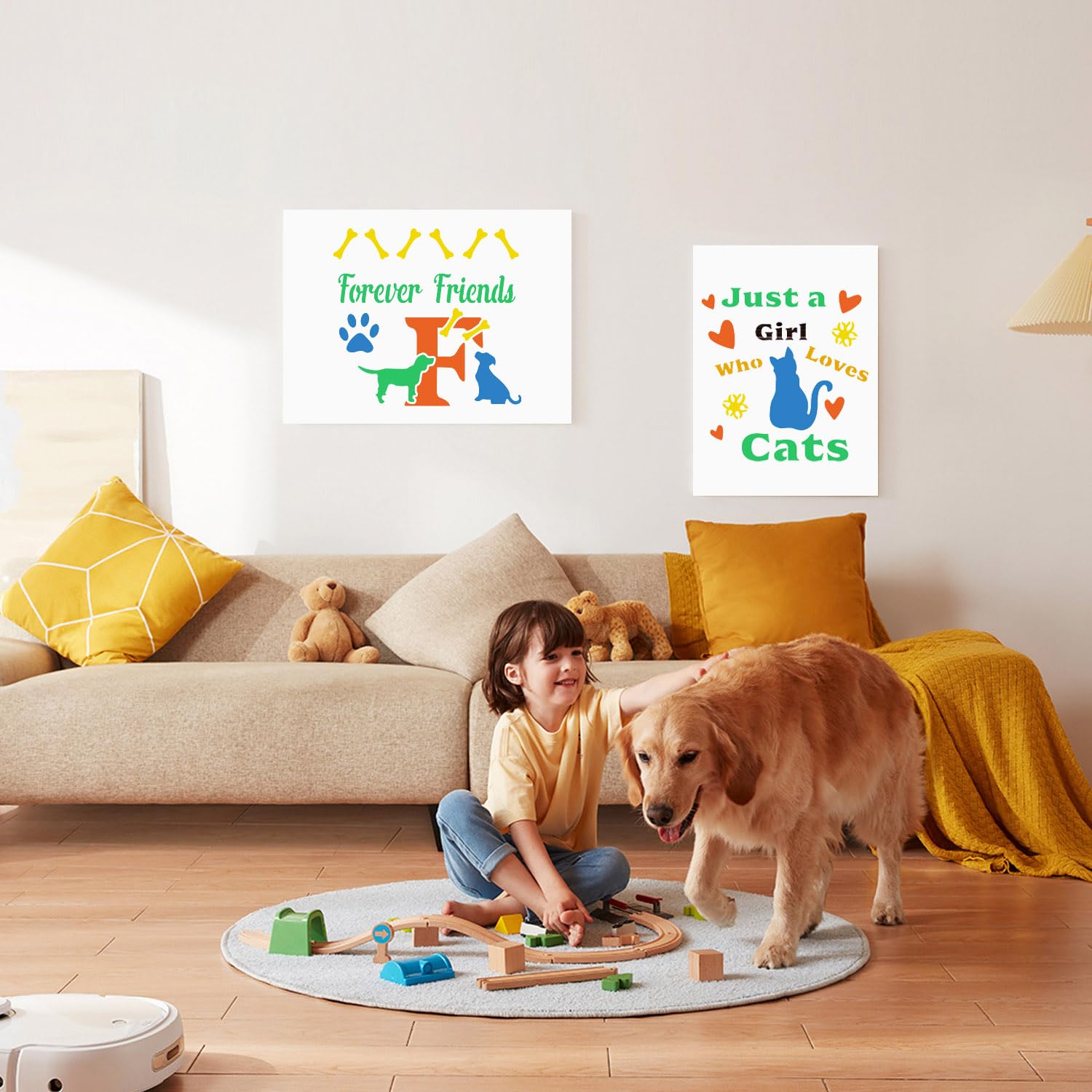 Amazon.co.jp: 6インチ 犬と猫のステンシル 絵画用 再利用可能 犬の 