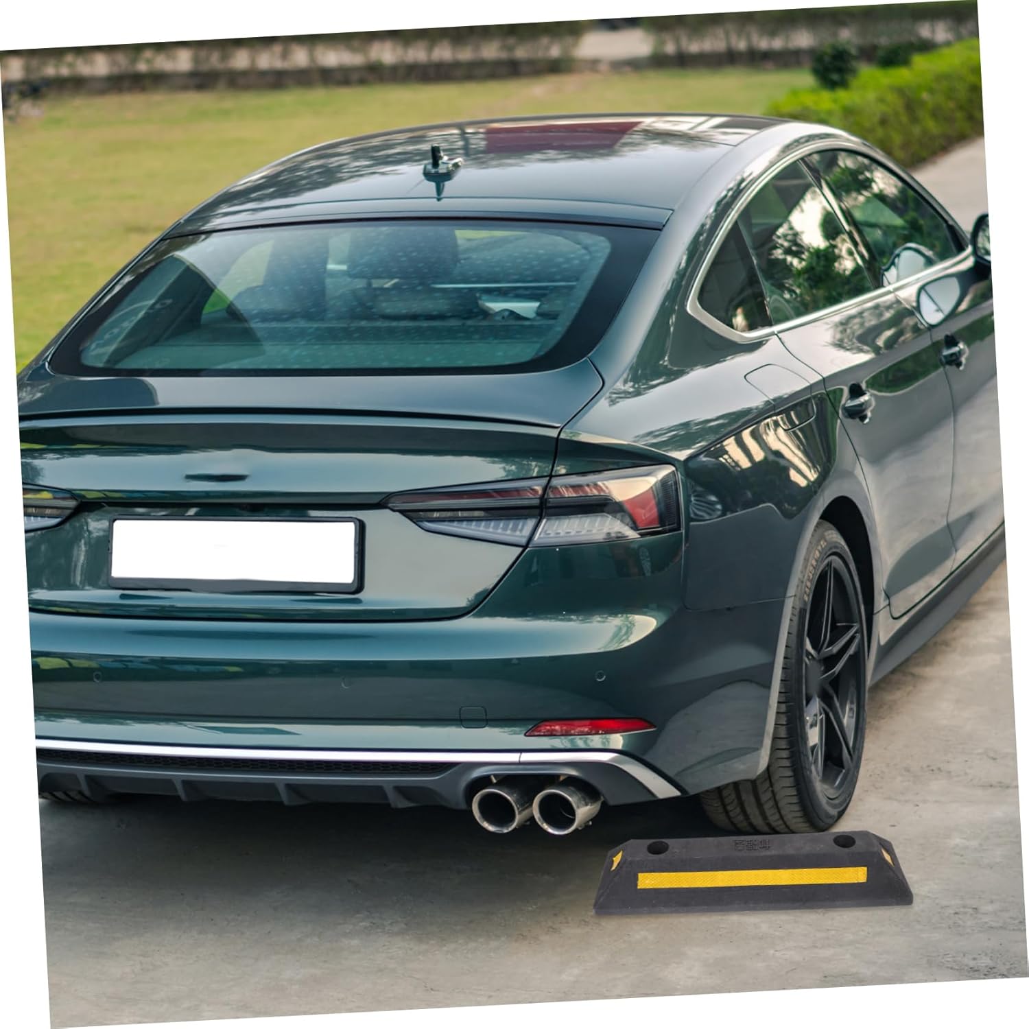 Cabilock Garage Accessories Car Stopper for Garage Reflective Wheel Chock Bracket