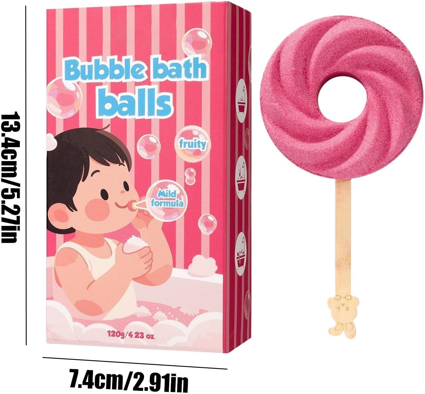 Adult Bubble Bath Cute Lollipop Shape Fragrance Salt Ball