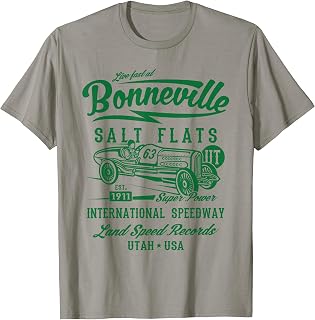 Bonneville Salt Flats Utah Speedway Design T-Shirt