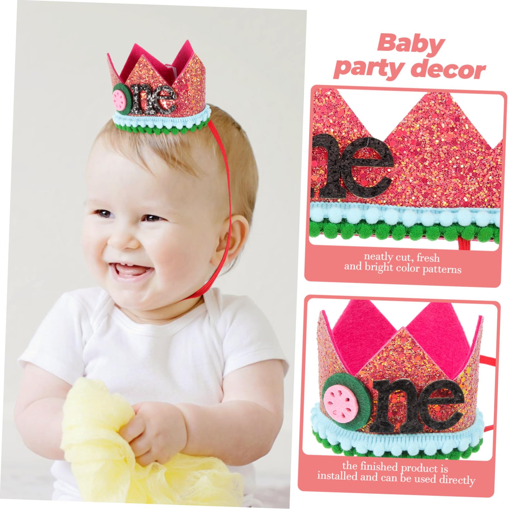 Decoración para Fiesta de Primer Cumpleaños con Banner de Tela Seguro y Adorno para Pastel Diseño para Festivo para Colgar Pared Ventana o Puerta Guirnalda de Lino para Momentos