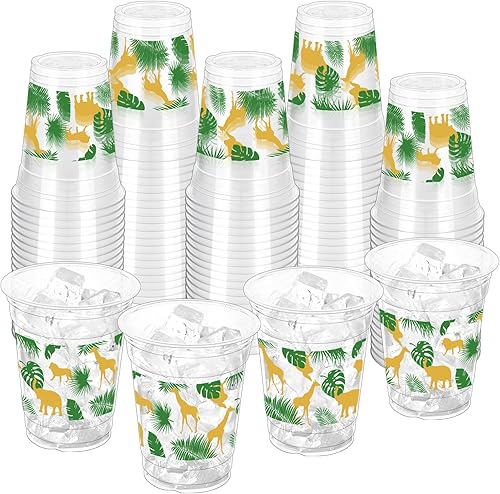 Miniatura 8 de 100 vasos de plástico desechables para fiestas de los 90 de 12 onzas de regreso a los 90, vasos transparentes desechables de disco de los 90,