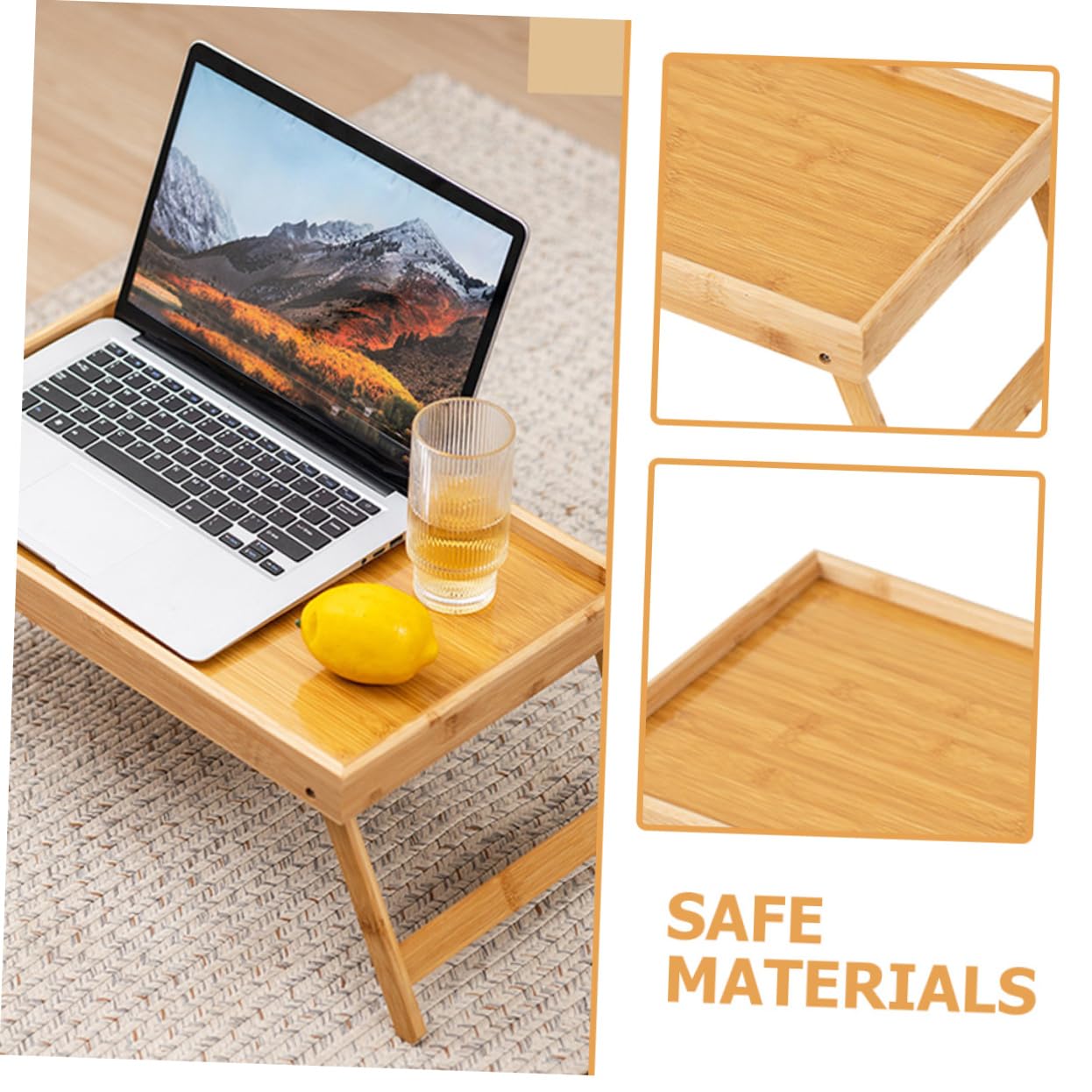 SUPVOX Laptop Lap Desk Storage Case Foldable Table for Bed Couch and Outdoor Use Lightweight and Portable for Picnics Camping and Home Office Sustainable Design