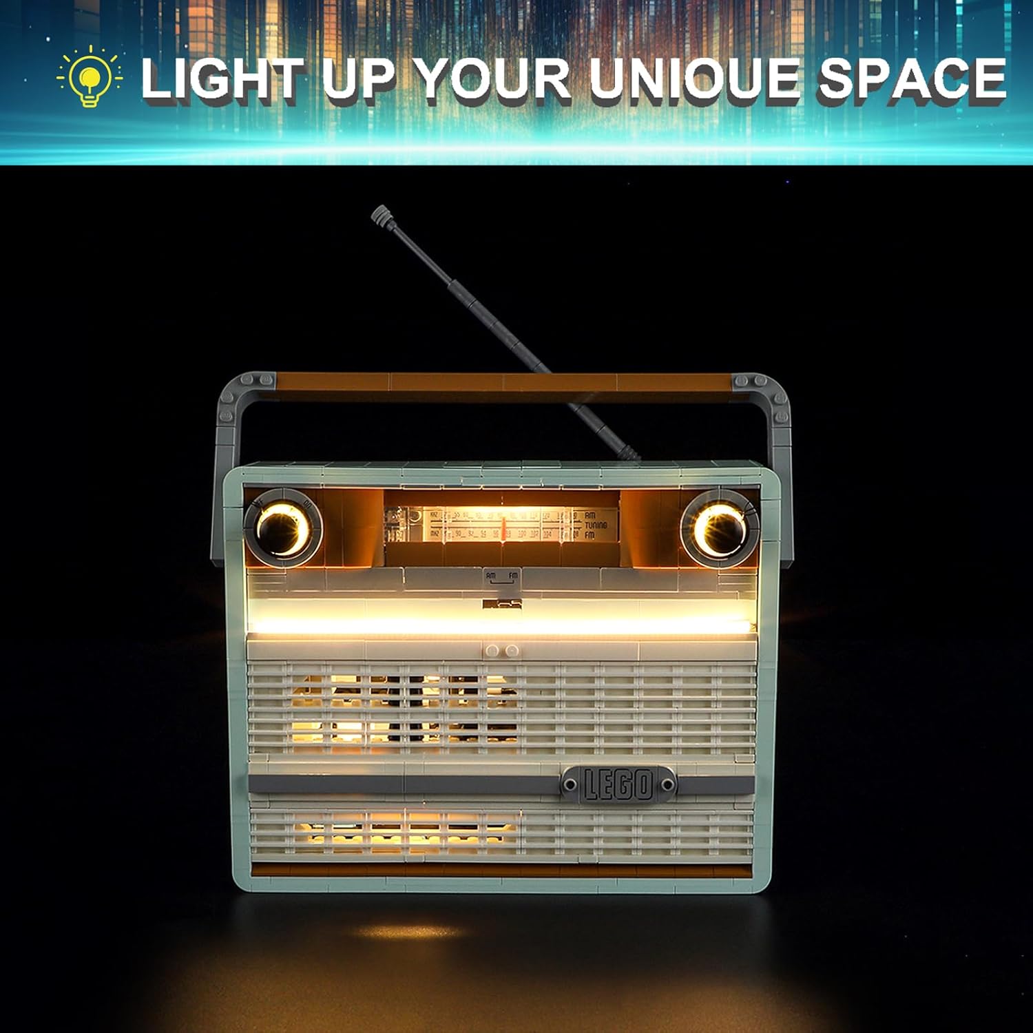 LED Light Kit for Lego 10334 Retro Radio Set, Compatible with Lego 10334 Building Blocks Model(Not Include Blocks Set)
