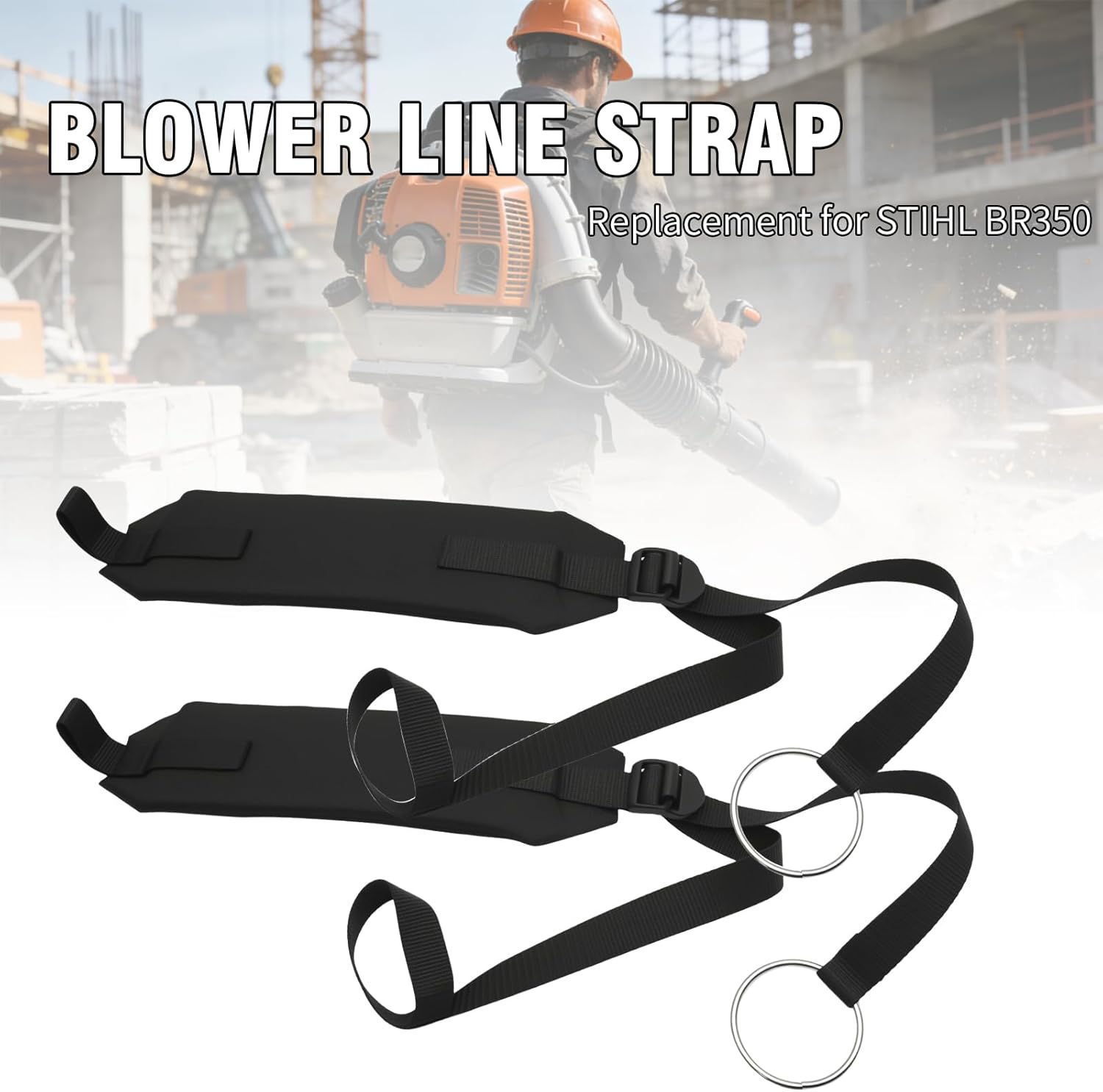 SYOWADA 2 Pcs 4244-710-9005 Black Backpack Leaf Blower Straps Replacement for STIHL BR350 BR430 BR450 SR430 SR450 Replaces 4244 710 9005