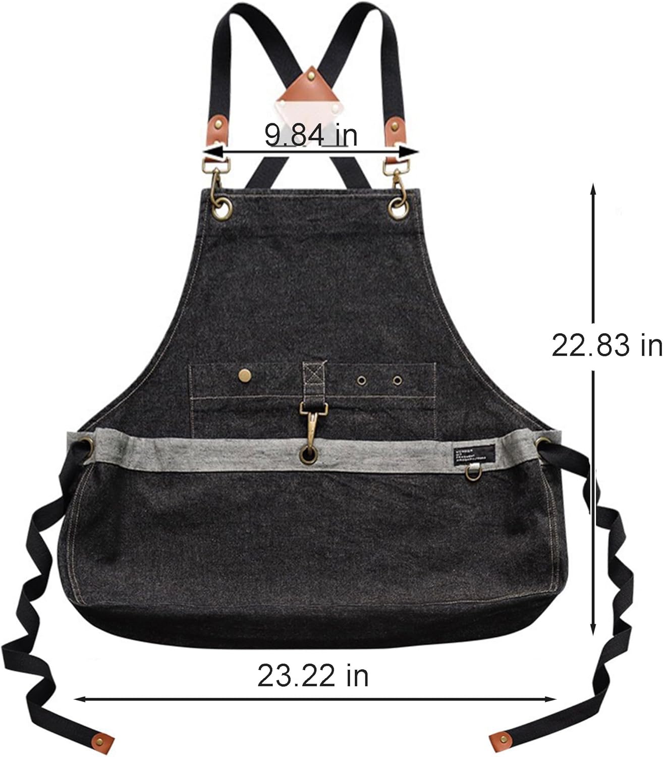 Gardening Apron – Denim Cross Back Garden & Harvest Apron with Adjustable Straps and Large Pockets for Women & Men - Image 6