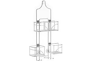 Zenna Home Expandable Over-the-Shower Head Hanging Shower Caddy