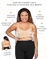 Vista 3 de Kindred Bravely Paquete de 2 brasieres de bombeo manos libres (beige y rosa, talla S-Busty)