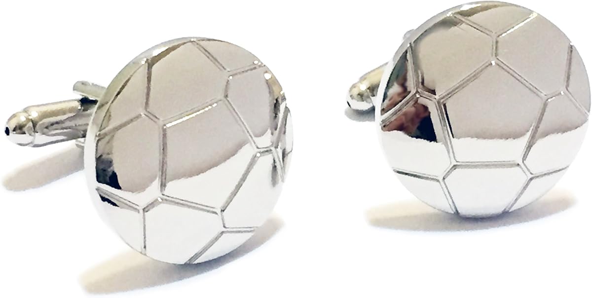 Silver Soccer Ball Association Football Cufflinks
