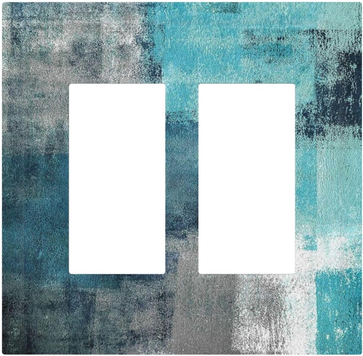 Decorative Art Light Switch Covers,2 Gang Toggle Rocker,Wall Plate,Switchplate Electrical Faceplate,