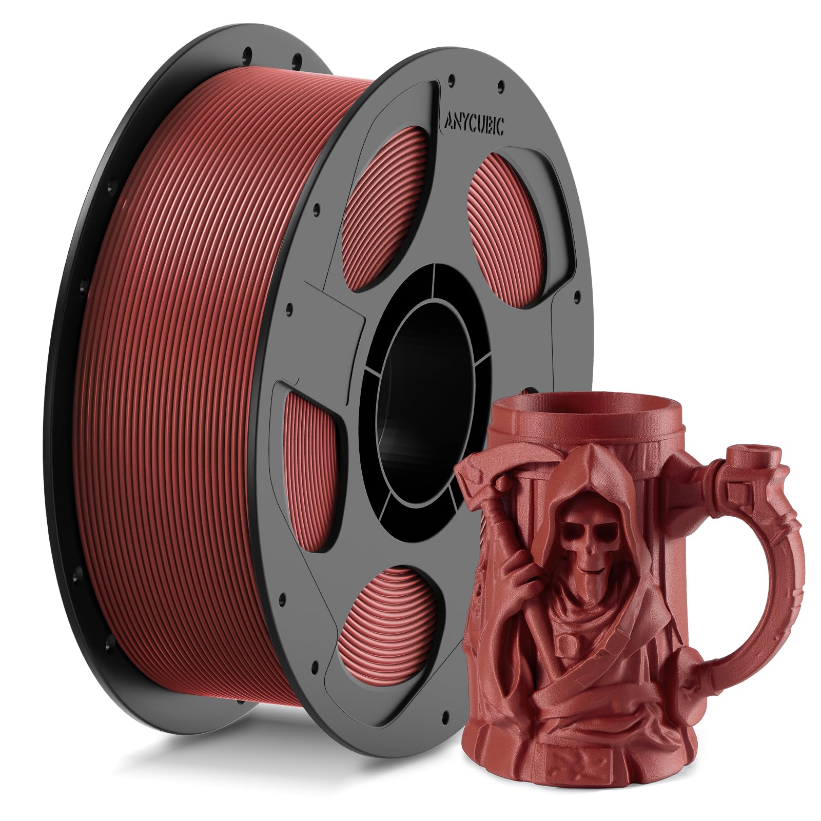 ANYCUBIC PETG-CF Carbon Fiber 3D Printer Filament 1.75mm, 1KG, Syrup Brown
