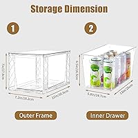 Vista 3 de 6Pack Stackable Kitchen Storage Organizer, Pantry Organizers and Storage, Clear Foods Organizer Bins with Handles, Easily Assemble for Bathroom
