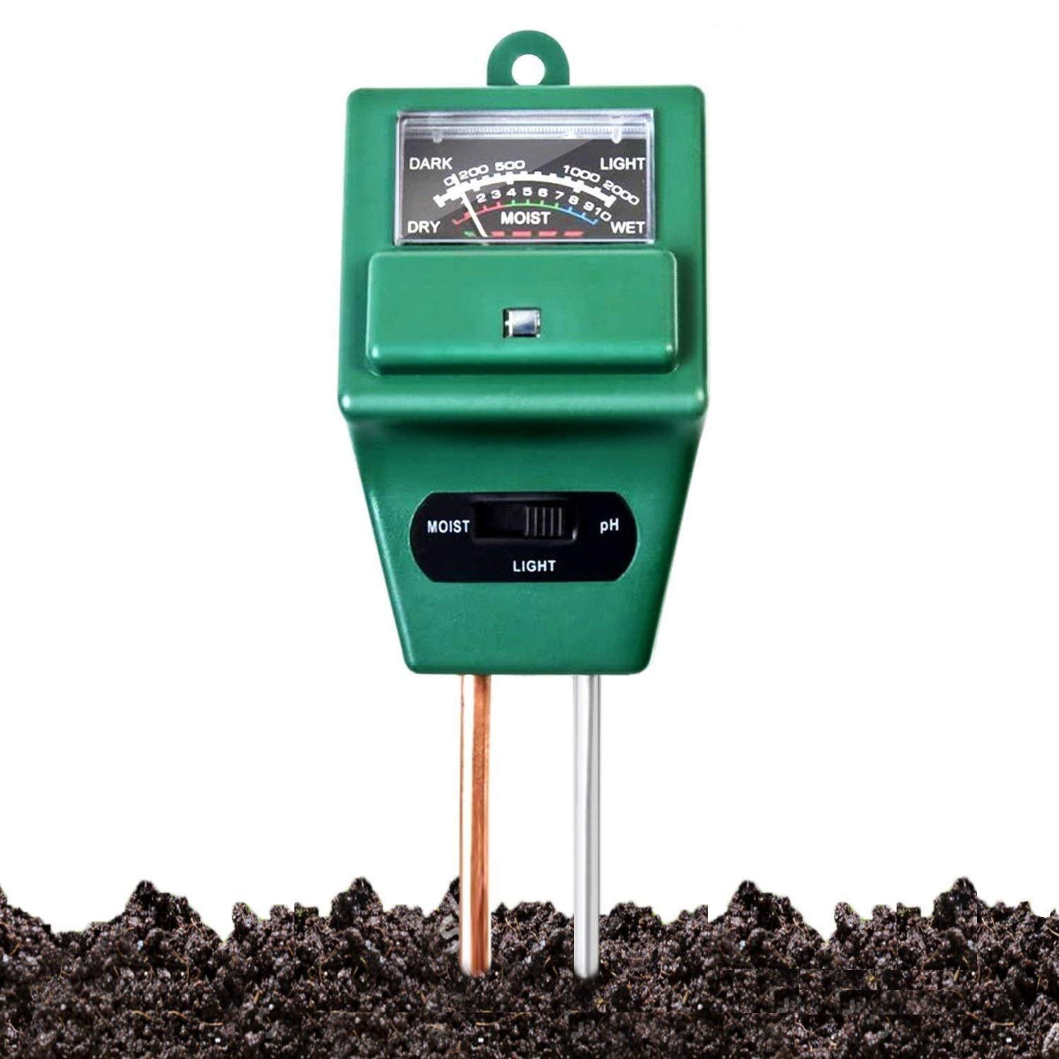 Flipco 3-in-1 Soil Moisture, pH & Light Meter - MS02 Model - Green - 2 oz-image-23