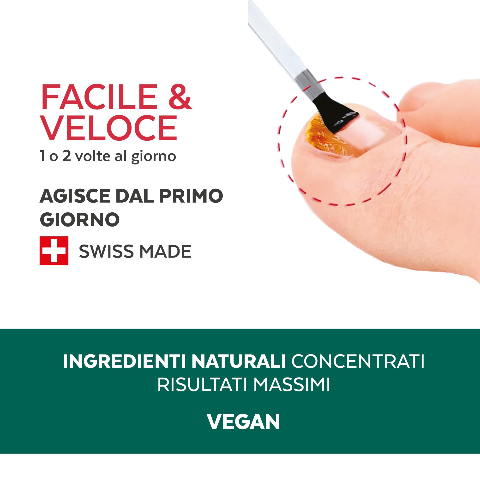 PODERM - 2 PRODOTTI - MICOSI DELLE UNGHIE TRATTAMENTO 2 in 1 | UNGHIE CHE SI SPEZZANO, RIGATE, INFRAGILITE | BIO | Trattamento professionale mani/piedi | Facile e rapido | Swiss Made