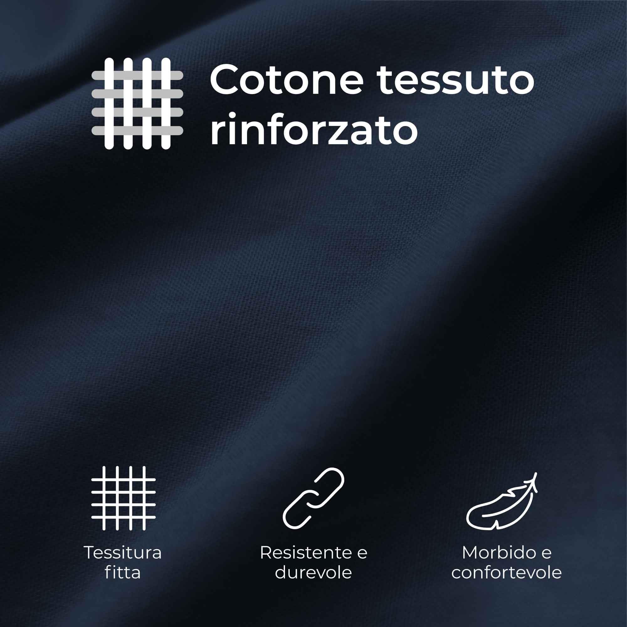 Federe 40x40 Cotone Rinforzato (Set da 2) - Blu Scuro - Trama Fitta a 57 Fili/cm² - Federe Cuscini 40x40 cm - Federe Cuscino 40x40 Certificate Oeko Tex - Dreamzie