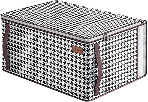 Bolsa de almacenamiento de gran capacidad, armario portátil, caja de clasificación resistente con asa y cremallera para edredones, almohada, manta,