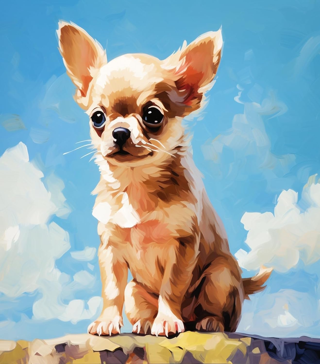 LiHEQING Ölgemälde Chihuahua-Hund, Ölgemälde, M Produktbild-Vorschau 9