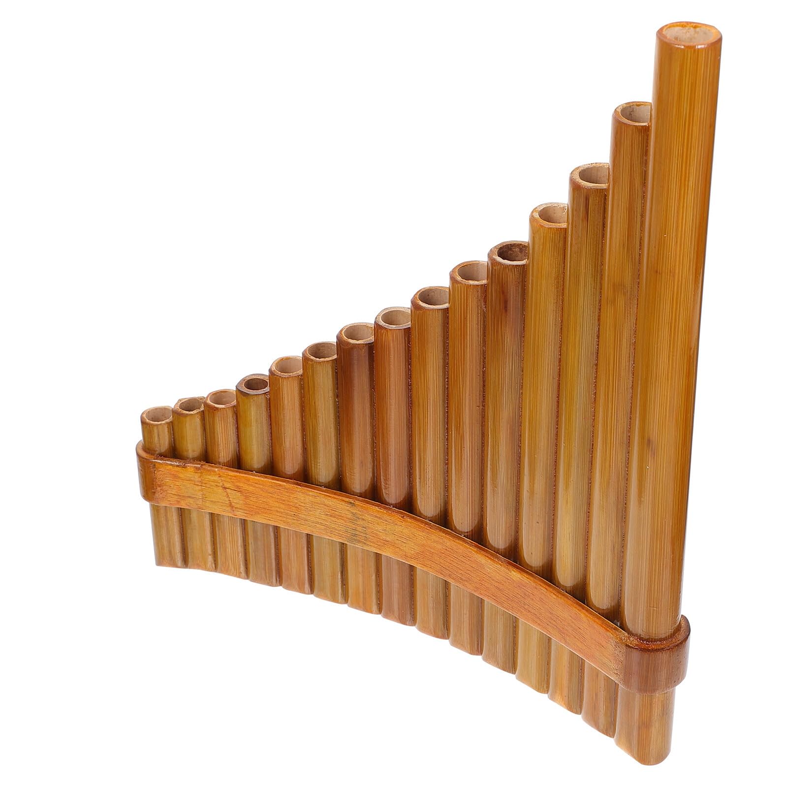 Rohr Panflöte Bambuslinkshänder Musikinstrument für Anfänger und Schule Langlebig Klarer Klang Einfach zu Erlernen Natürliches Holz Praktisches Design Geschenkidee für Musiker
