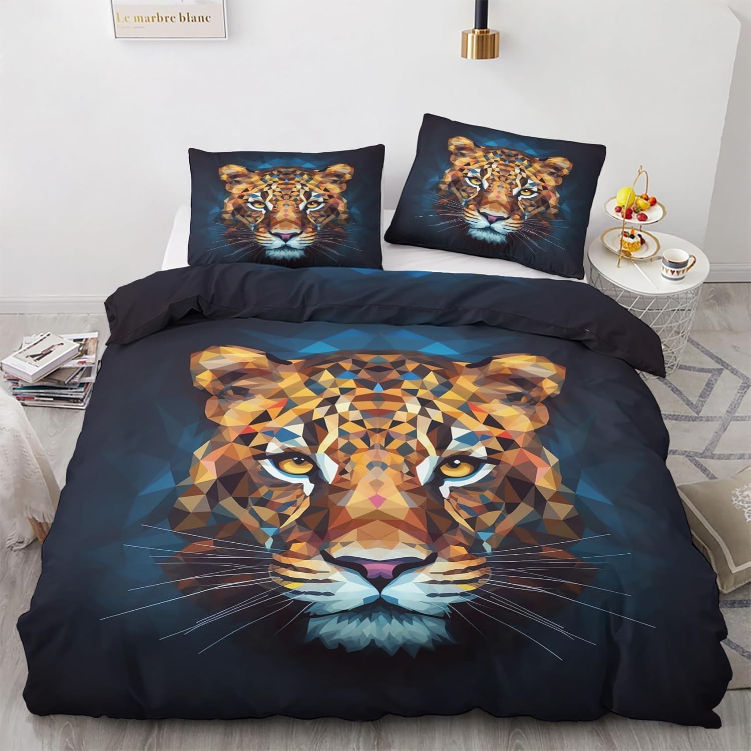 Parure de lit animal sauvage en microfibre pour une chambre style jungle