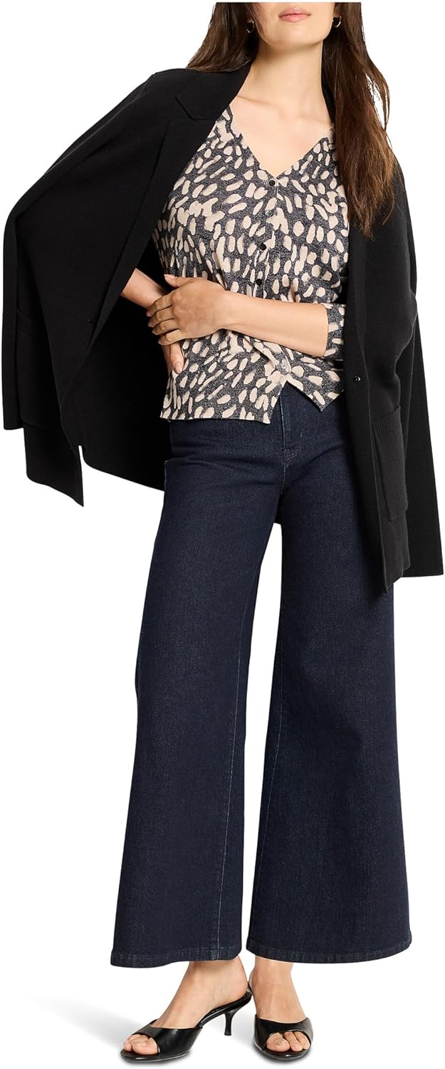 NIC+Zoe Women's Wild Dot Buttoned Up Pullover Sweater - Image 4