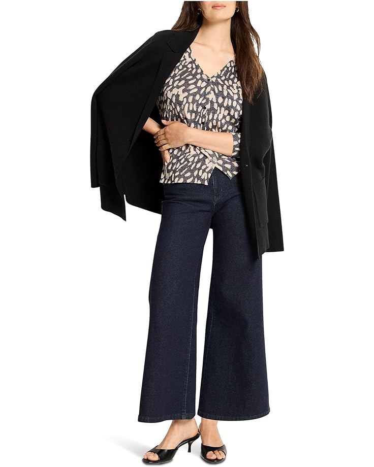 NIC+ZOE Wild Dot Buttoned Up Pullover Sweater - #4 of 4