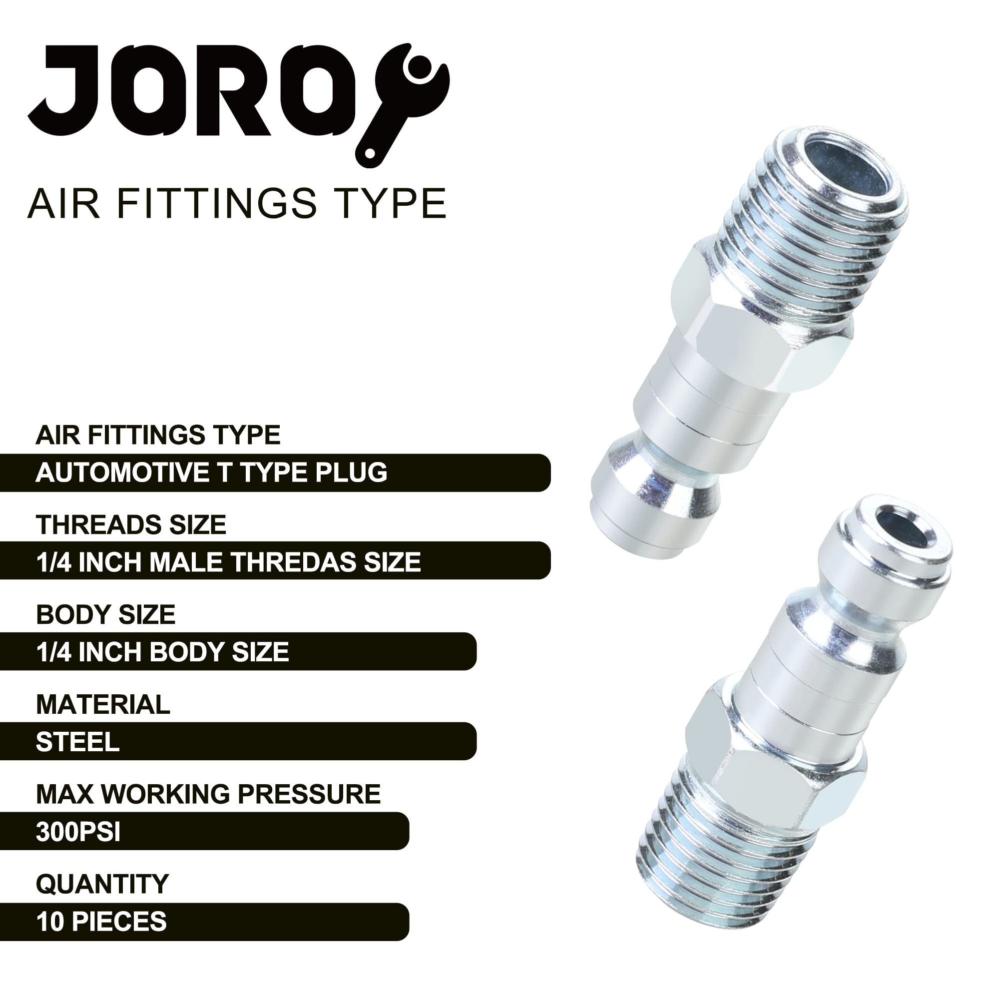1/4 Air Hose Fittings - 10 Pack NPT Connectors -2 1/4 Air Hose Fittings - 10 Pack NPT Connectors -2