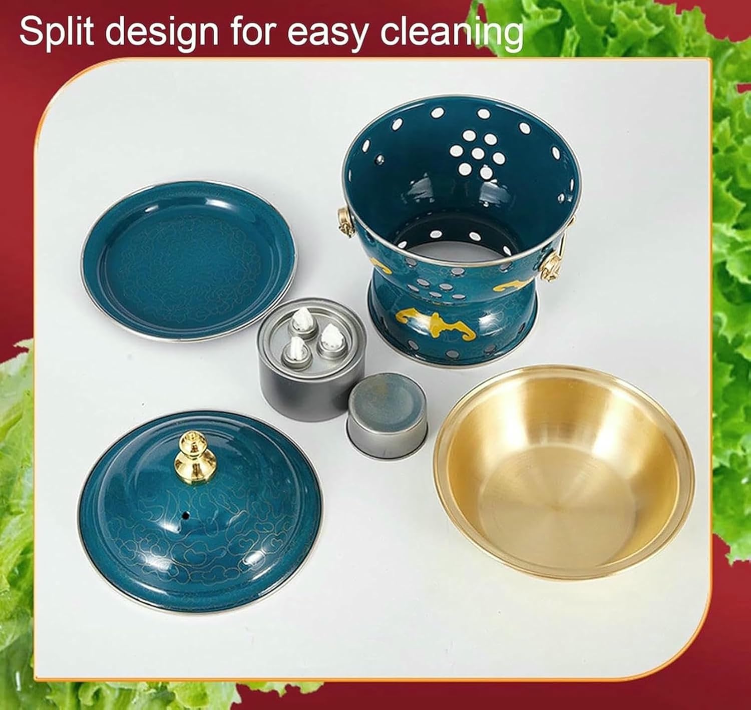 Chafing Dishes - Small Copper Pot for A Single Person, Hot Fat Pot, Traditional Chinese Chinese Hot Ob