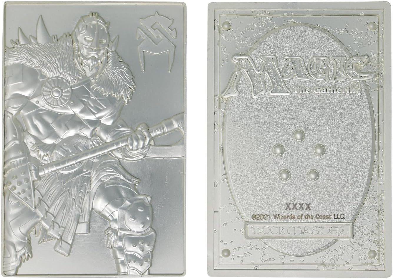 Magic The Gathering Limited Edition Silver Plated Garruk Wildspeaker Metal Card
