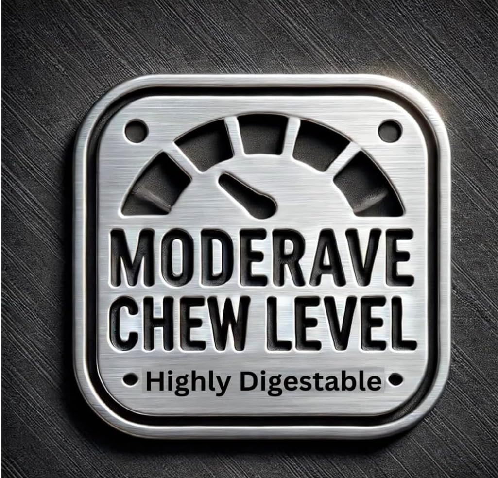 DENTLEY'S Rawhide Alternative Chomping Sticks Dog Treats, 2LB Dog Chews, Bundled with Collapsible Dog Food Bowl (Assorted Color) (Bacon)