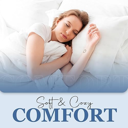 Miniatura 5 de Thermee Juego de sábanas de microfranela con bolsillo profundo de 18 pulgadas, sábanas de tamaño Queen para colchones Queen, lavables a máquina, sin