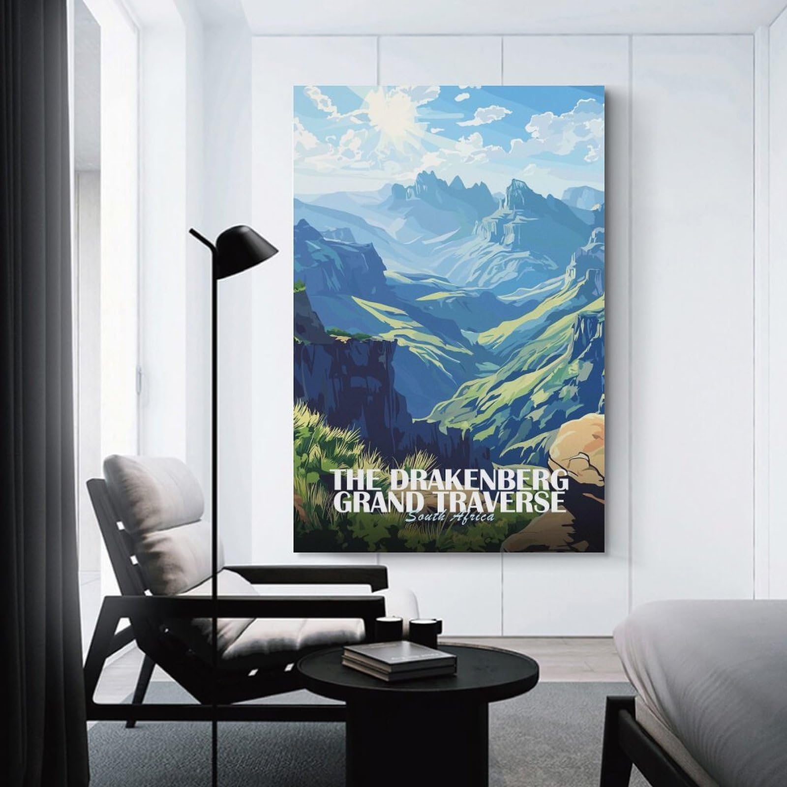 Junmoney Drakensberg Grand Traverse South Africa Wall Picture Print 20x30inch(50x75cm), for Corridors, Hallways Or Apartment Entries, Decorative Canvas Styling for Entry Areas