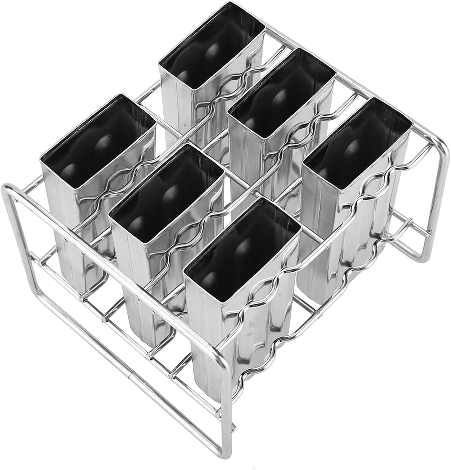 Stainless Steel Mold Ice Cream Industrial Home Kitchen DIY Ice Pop Mould Maker Tool (Flat Head Double Slot)