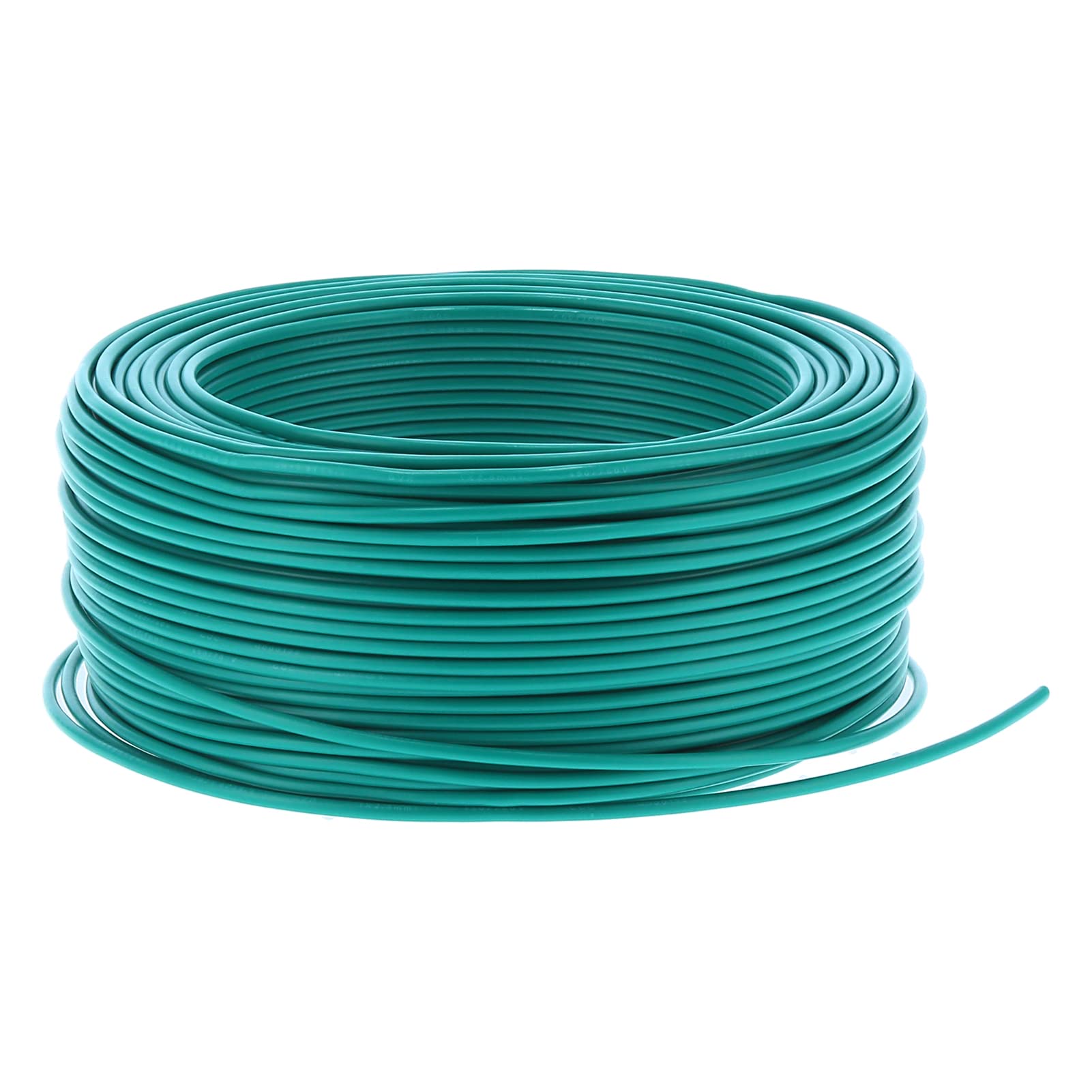 Oumefar Cable Aislado Recubierto de PVC Verde BV-1x1 para Aplicaciones Eléctricas Conductor Flexible de Cobre Rojo de 7 Núcleos de 100 M