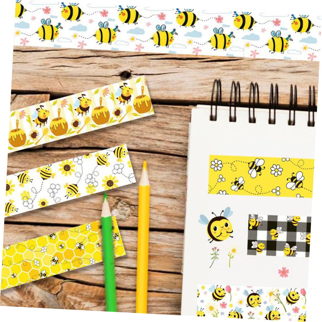 TEHAUX 60rollen Bienen-themen Washi Tape Selbstklebendes Dekorationsband Für Scrapbooking Handarbeit Journaling Und Kreative Projekte