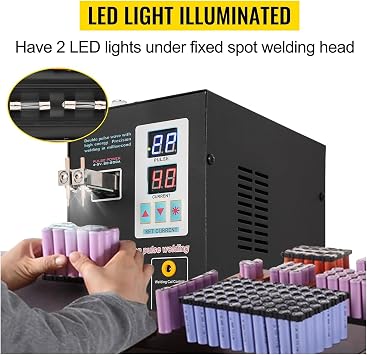 737G Spot Welder Automatic Welding Machine for 18650 Lithium Battery Pack 1.5KW LED Illumination Double Pulse for Industry