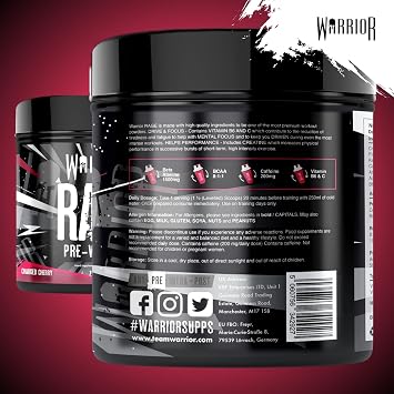 Warrior Rage Pre Workout Powder 392g High Strength Energy Supplement
