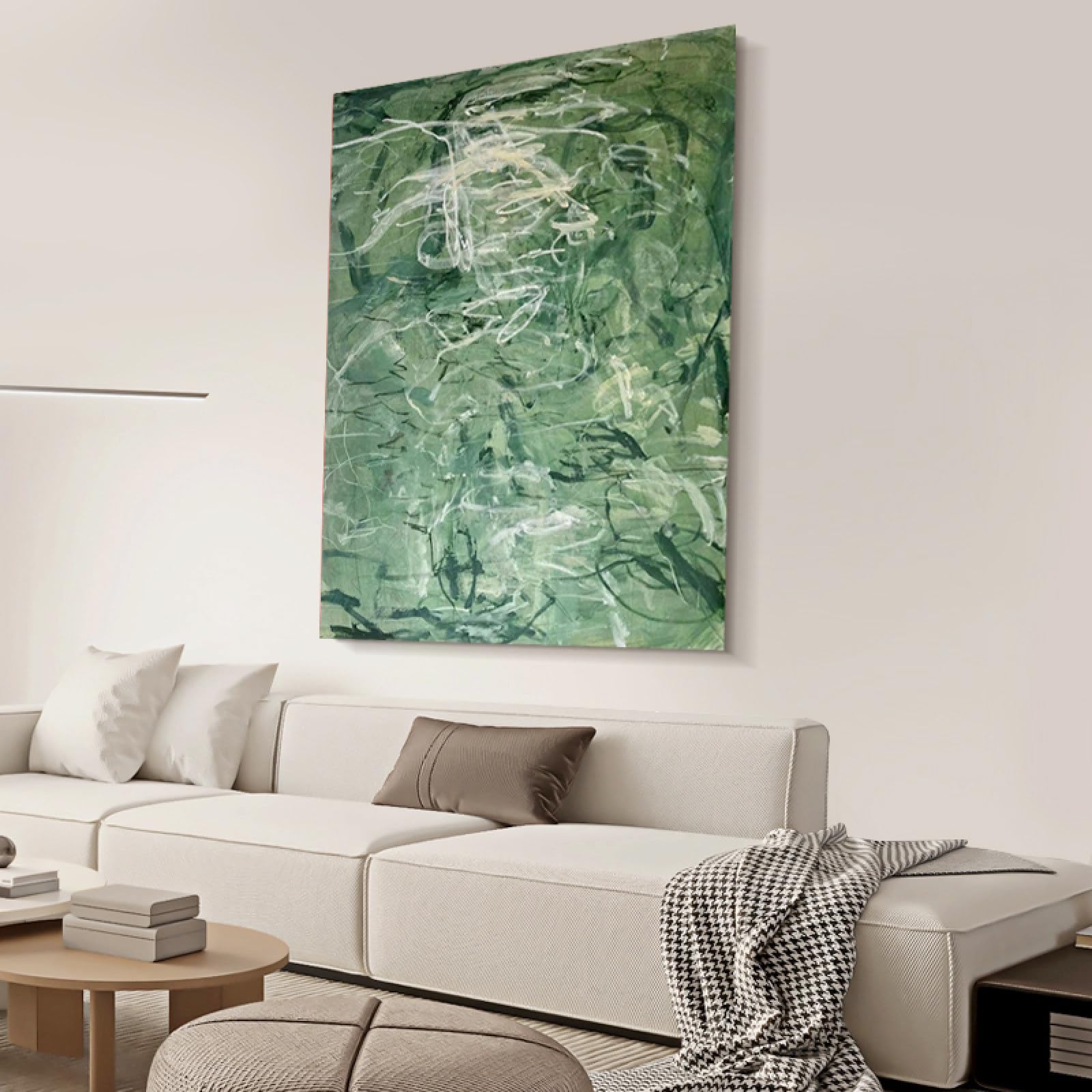 Toile de plantes abstraites vigne verte pour décoration murale chambre