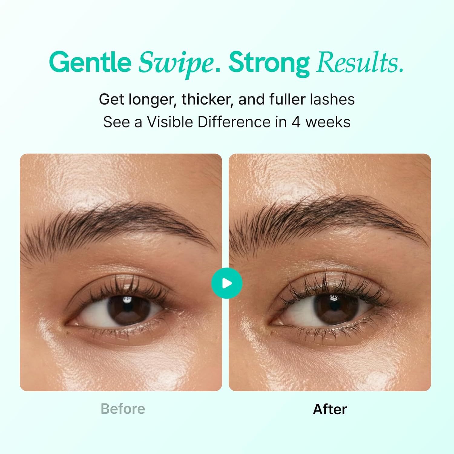 Korean Eyelash Growth Serum | Eyebrow Enhancer for Longer and Thicker | Biotin, Peptides & Centella | Prostaglandin-Free, Non-Irritating | Dual Applicator | Korean Skincare | 0.3 fl oz (10 ml) - Image 5