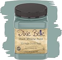 Vista 375 de Dixie Belle Paint Company - Pintura con acabado de tiza para muebles, color blanco lino (Drop Cloth), 8 fl oz, pintura mineral color blanco lino mate