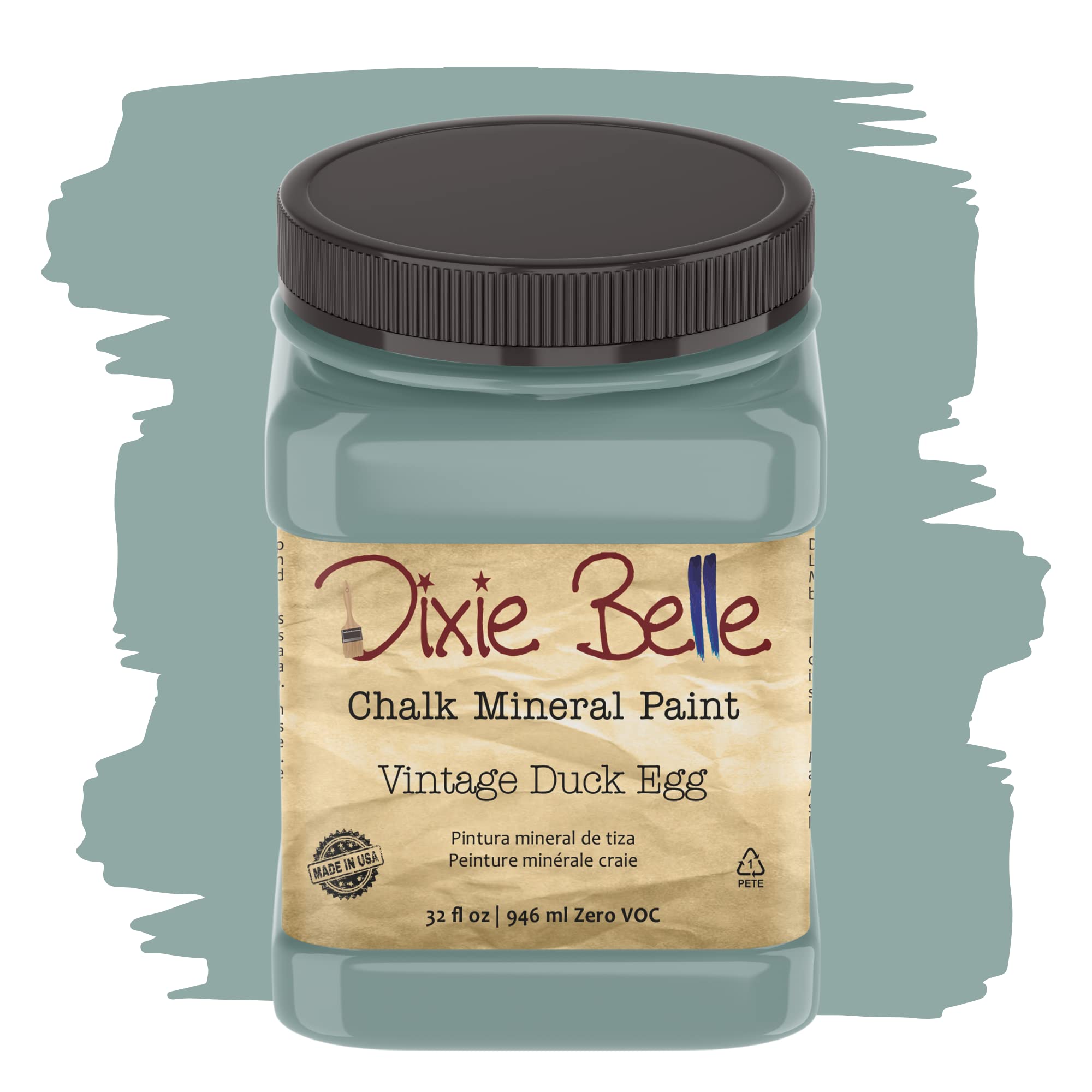 Dixie Belle Paint Company Chalk Finish Furniture Paint - Caviar (32oz) - Matte Black Chic Chalk Mineral DIY Furniture Paint — view 27