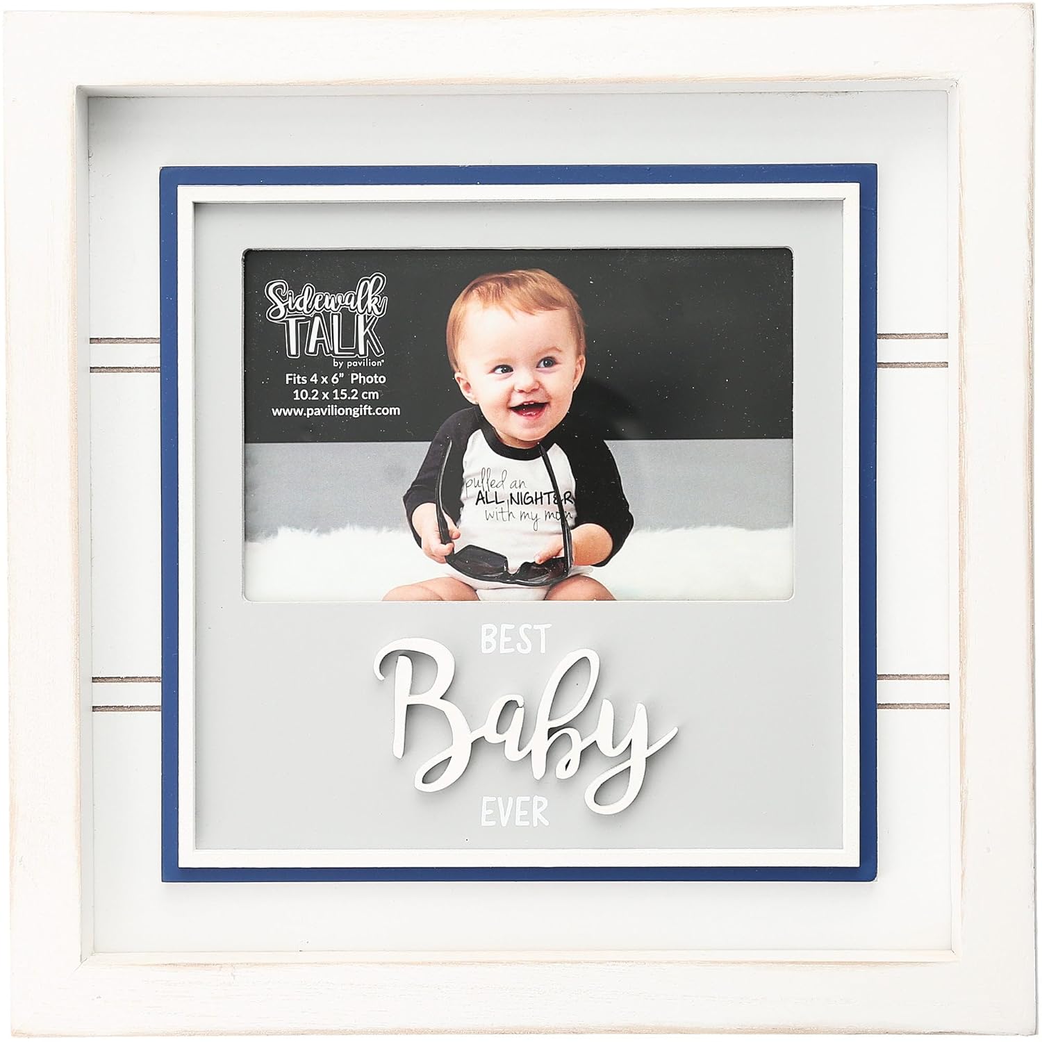 Pavilion - Best Baby Ever - 10" Square Sign Plaque 6" x 4" Horizontal Photo Picture Frame Newborn Nursery Baby Gender Neutral Unisex Girl Boy Shower Sprinkle Present