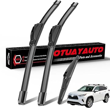 OTUAYAUTO Premium Windshield Wiper Blades - Replacement for Toyota Highlander 08-19, Lexus GX460 11-21, All-Weather Performance, Front and Rear Wiper Blades, U Hook - 26"+20"+12" Pack of 3